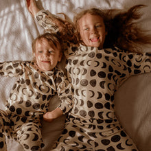 Load image into Gallery viewer, moon phases organic cotton kids pyjamas
