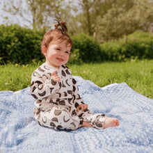 Load image into Gallery viewer, moon phases organic cotton sleepsuit
