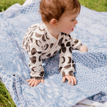 Load image into Gallery viewer, moon phases organic cotton sleepsuit
