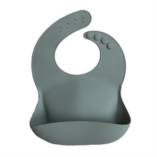 Load image into Gallery viewer, mushie silicone bib - cambridge blue
