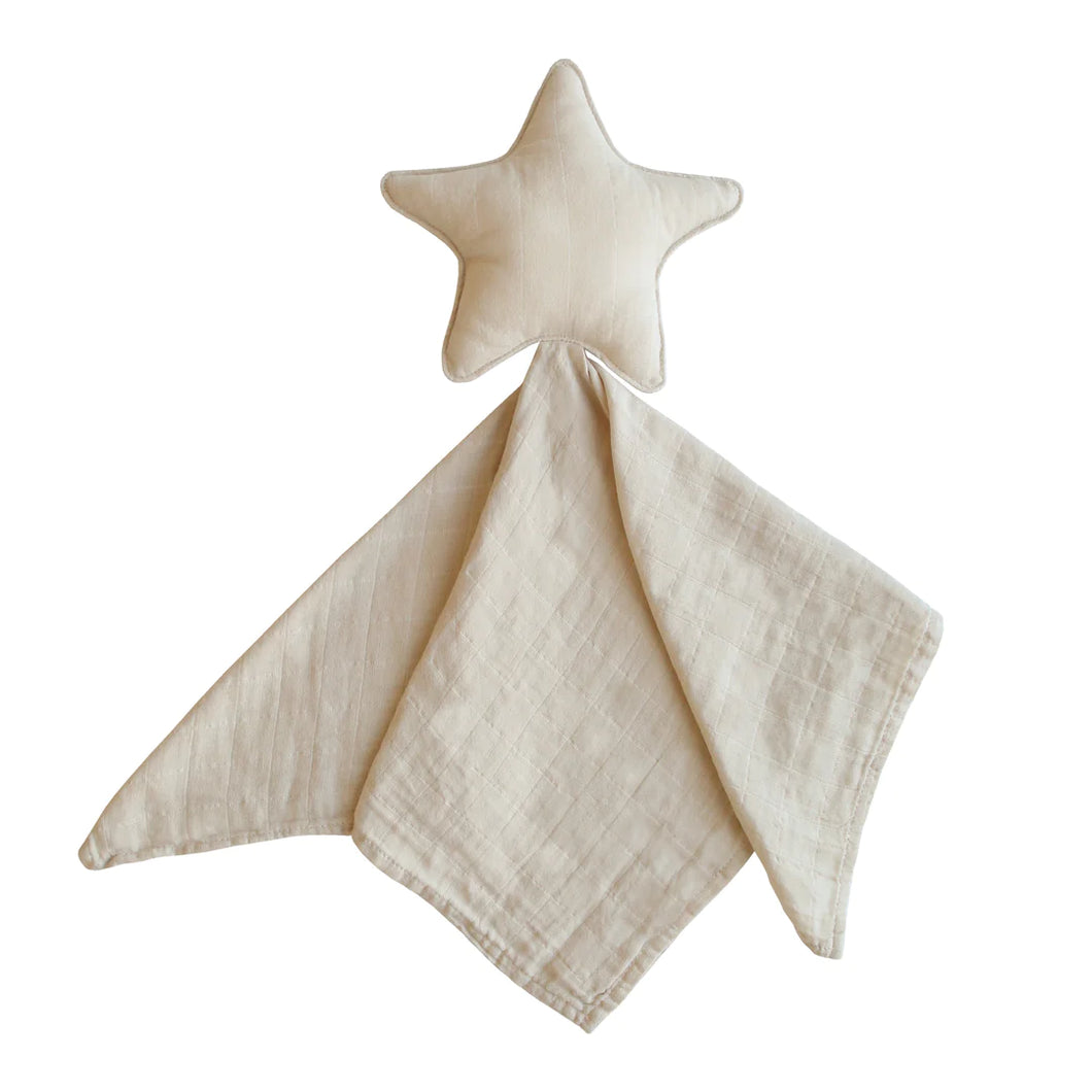 mushie star lovey baby blanket - fog