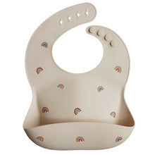 Load image into Gallery viewer, mushie silicone bib - rainbow
