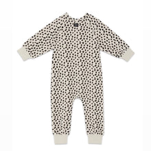 Load image into Gallery viewer, terry towel cheetah baby zip sleepsuit
