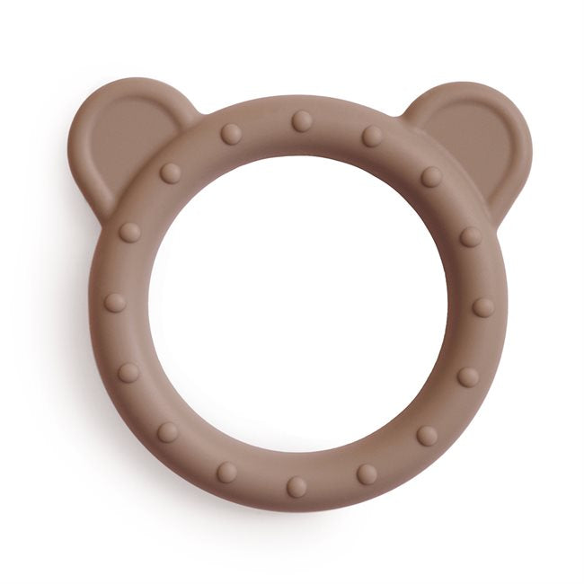 mushie bear teether - natural